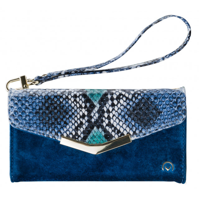 Mobilize 2in1 Gelly Velvet Clutch for Samsung Galaxy A20e Royal Blue Snake