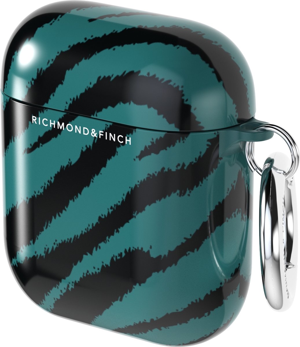 Richmond & Finch Freedom Hard Kunststof Hoesje Geschikt voor Apple AirPods 2 - Zwart / Groen