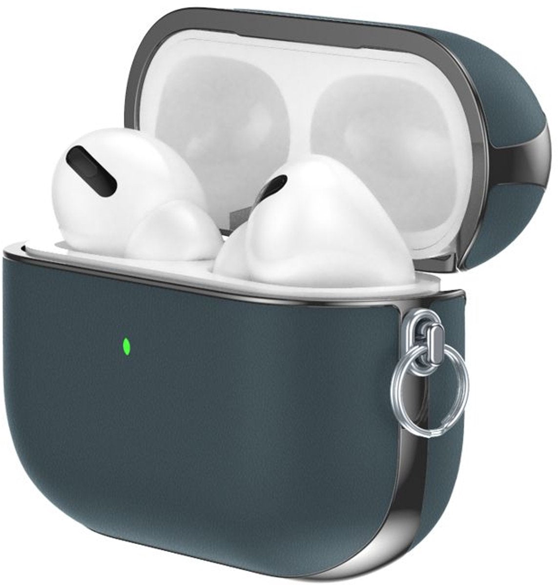 Valenta - AirPods Hoesje - Leer - Snap - Pro - Blauw