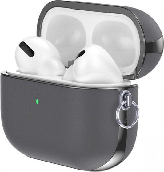 Valenta - AirPods Hoesje - Leer - Snap - Pro - Grijs