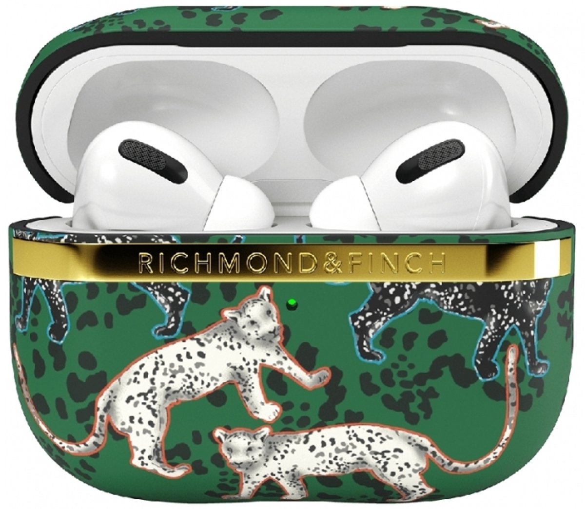 Richmond & Finch Green Leopard luipaarden hoesje voor AirPods Pro - groen