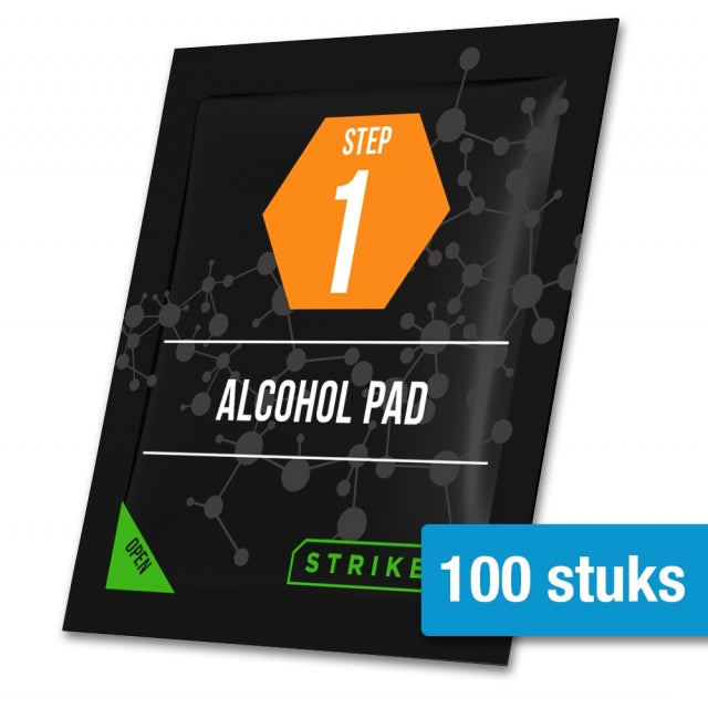 Striker Coating Alcohol Desinfectie Cleaning Doekjes 100 stuks (per stuk verpakt)