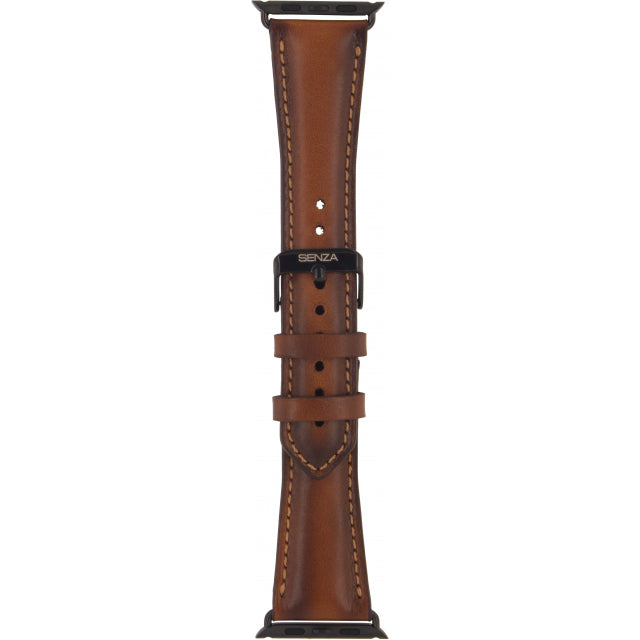 Senza Desire Leather Strap Apple Watch 38mm Burned Cognac