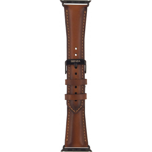 Senza Desire Leather Strap Apple Watch 38mm Burned Cognac