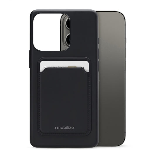Mobilize Rubber Gelly Card Case Apple iPhone 13 Pro Matt Black