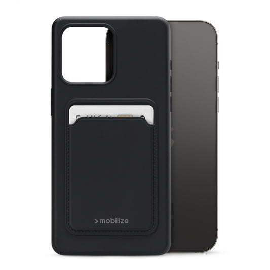 Mobilize Rubber Gelly Card Case Apple iPhone 14 Pro Max Matt Black