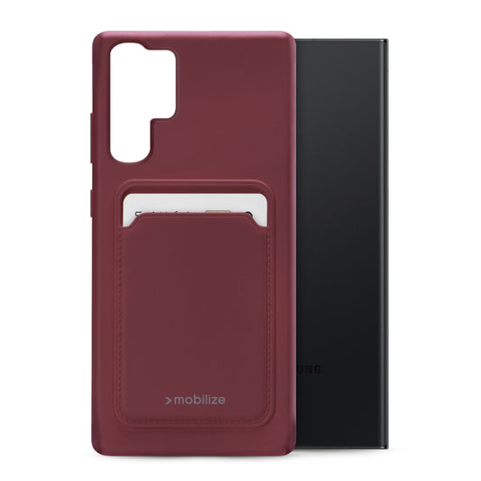 Mobilize Rubber Gelly Card Case Samsung Galaxy S23 Ultra 5G Matt Bordeaux