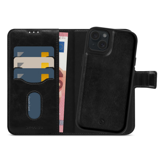 Mobilize 2in1 Magsafe Compatible Gelly Wallet Case Apple iPhone 15 Plus Black