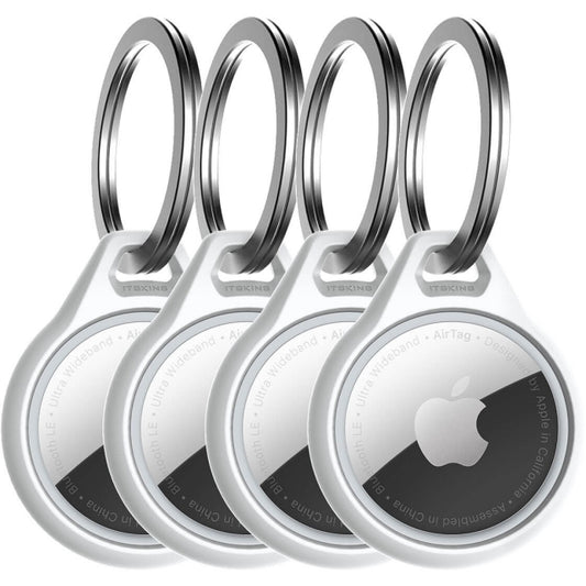 ITSKINS Level 2 AirCover Solid for Apple Airtag White (4-Pack)