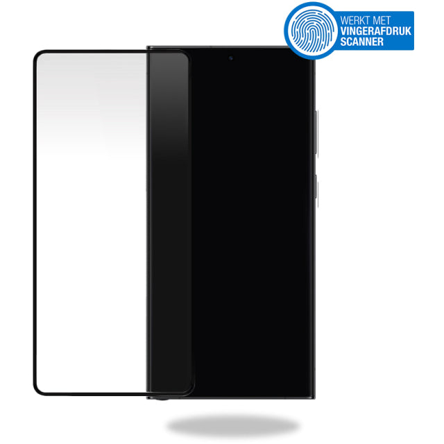 Mobilize Edge-To-Edge Glass Screen Protector Samsung Galaxy S23 Ultra 5G Black Edge Glue