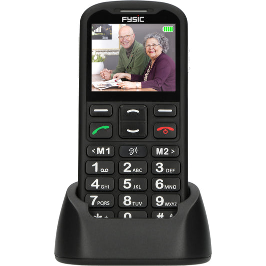 F10 Fysic Big Button GSM 4G Black actie pakket 5+1 gratis