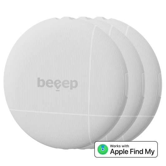 Beeep BeTag Find My Tracker White & Keychain White - 3 pack