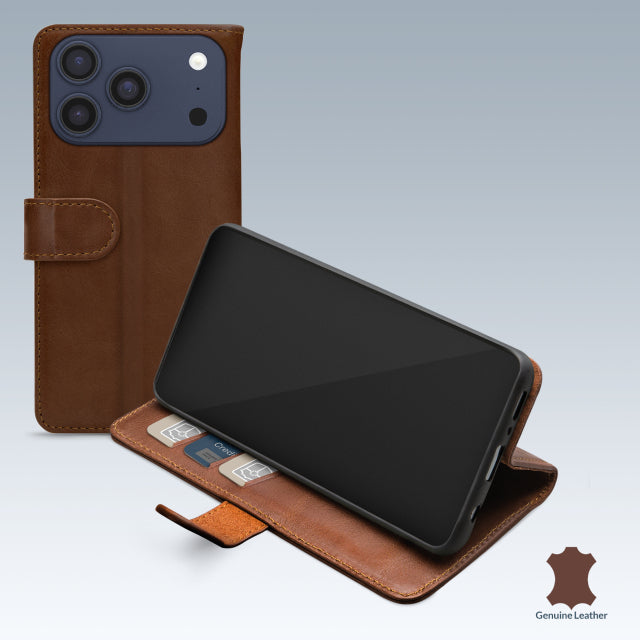Mobilize Leather Wallet Apple iPhone 17 Pro Brown
