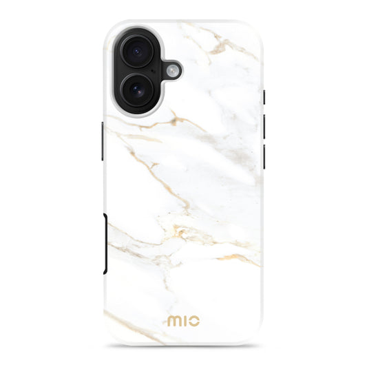 MIO White Marble Magsafe Compatible for iPhone 17
