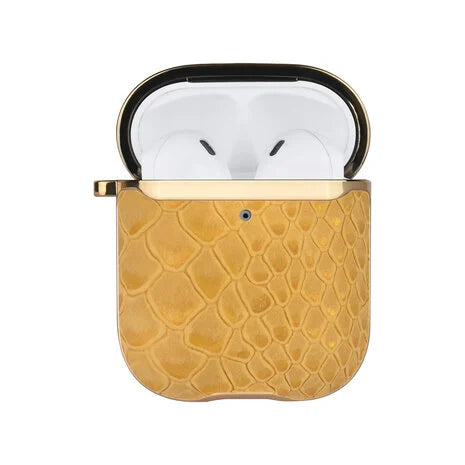 UNIQ Accessory Airpods - Airpods 2 Case - Snake Leather Geel